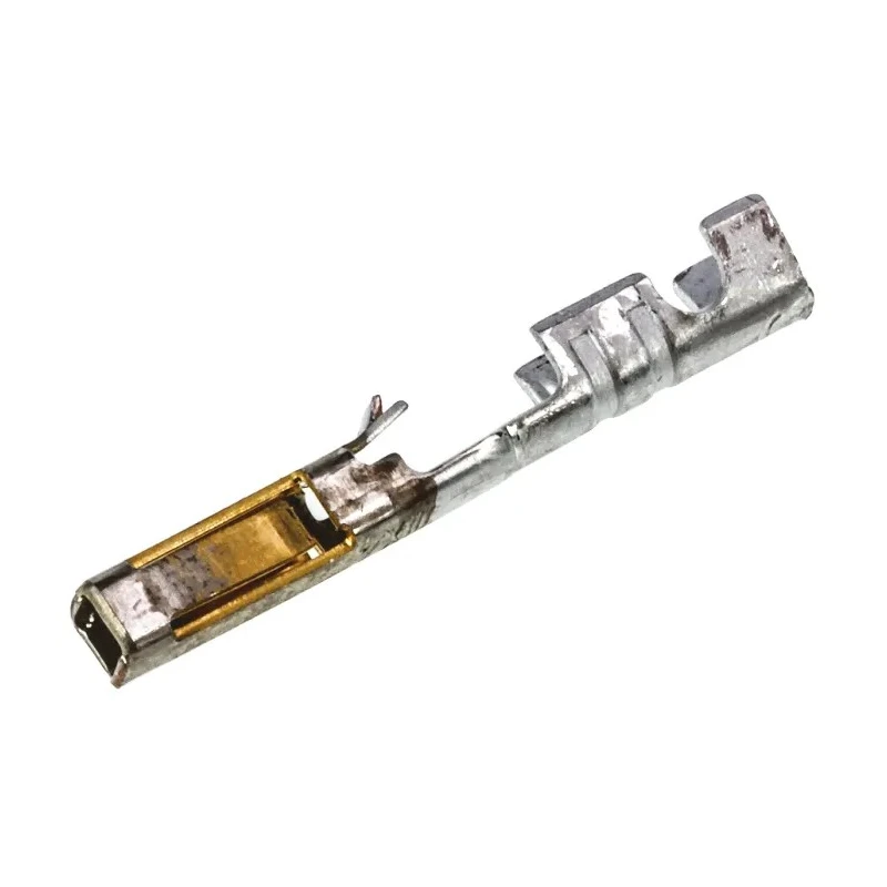 Molex 70058 Series Female Crimp Terminal, 24 AWG Min Crimp, 22 AWG Max, Gold Plated Contact, Phosphor Bronze 16-02-0104