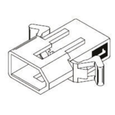 Molex STANDARD .093" Male Connector Housing 6.3 mm Pitch 2 Way 1 Row Straight 03-09-2021