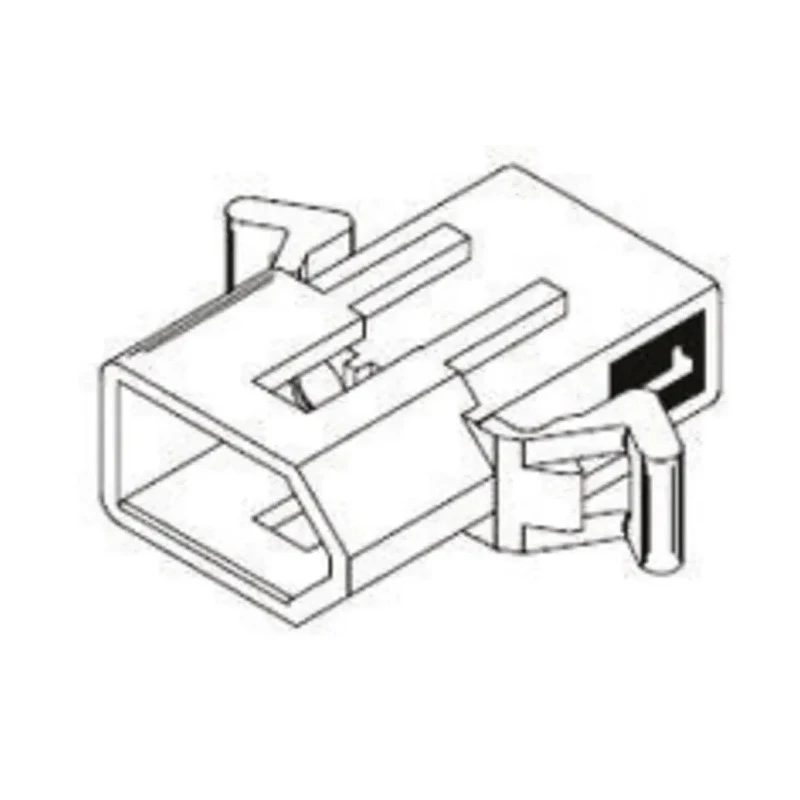 Molex STANDARD .093" Male Connector Housing 6.3 mm Pitch 2 Way 1 Row Straight 03-09-2021