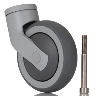 Tente Medium Duty Swivel Castor 100 kg Load Capacity 125 mm Wheel Diameter Thermoplastic Rubber 5370 PJP 125 P30-11