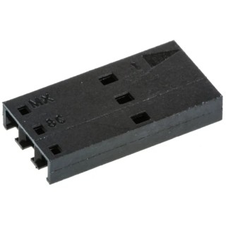 Molex SL Female Connector Housing 2.54 mm Pitch 3 Way 1 Row Straight 50-57-9003