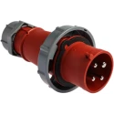 MENNEKES Industrial Power Connector AM-TOP IP67 Red Cable Mount 4P Straight 32A 400V, 440V 