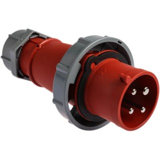 MENNEKES Industrial Power Connector AM-TOP IP67 Red Cable Mount 4P Straight 32A 400V, 440V 