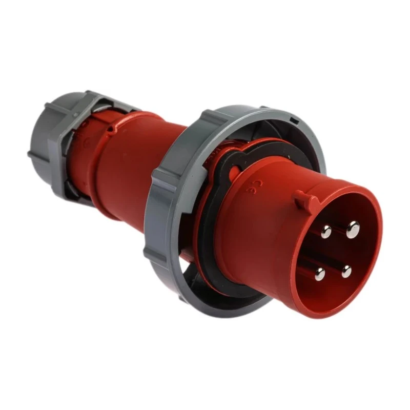 MENNEKES Industrial Power Connector AM-TOP IP67 Red Cable Mount 4P Straight 32A 400V, 440V 