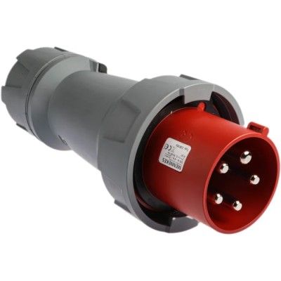 MENNEKES PowerTOP Plus IP67 Red Cable Mount 3P+N+PE Straight Industrial Power Connector 125A 400V 3381RS
