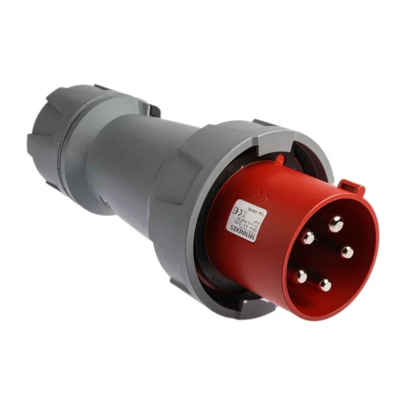MENNEKES PowerTOP Plus IP67 Red Cable Mount 3P+N+PE Straight Industrial Power Connector 125A 400V 3381RS