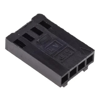 TE Connectivity AMPMODU MOD IV Female Connector Housing 2.54 mm Pitch 4 Way 1 Row Straight 102241-2