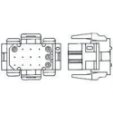 TE Connectivity Miniature Rectangular II Male Connector Housing 4.19 mm Pitch 4 Way 2 Row Straight 1-640519-0