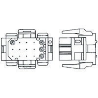 TE Connectivity Miniature Rectangular II Male Connector Housing 4.19 mm Pitch 4 Way 2 Row Straight 1-640519-0
