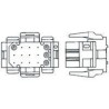 TE Connectivity Miniature Rectangular II Male Connector Housing 4.19 mm Pitch 4 Way 2 Row Straight 1-640519-0
