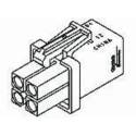 TE Connectivity Mini-Universal MATE-N-LOK Male Connector Housing 4.14 mm Pitch 4 Way 2 Row Straight 172338-1