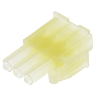 TE Connectivity Mini-Universal MATE-N-LOK Male Connector Housing 4.2 mm Pitch 3 Way 1 Row Straight 172337-1