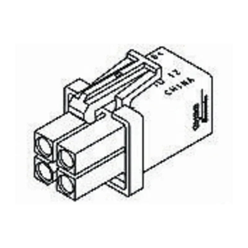 TE Connectivity Mini-Universal MATE-N-LOK Male Connector Housing 4.14 mm Pitch 4 Way 2 Row Straight 172338-1