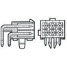 TE Connectivity Mini-Universal MATE-N-LOK Series Right Angle Through Hole PCB Header, 4 Contacts, 4.14 mm Pitch 1-770968-1