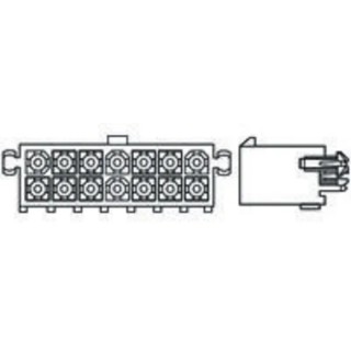 TE Connectivity Mini-Universal MATE-N-LOK Series Straight Through Hole PCB Header, 16 Contacts, 4.14 mm Pitch, 2 1-794068-0