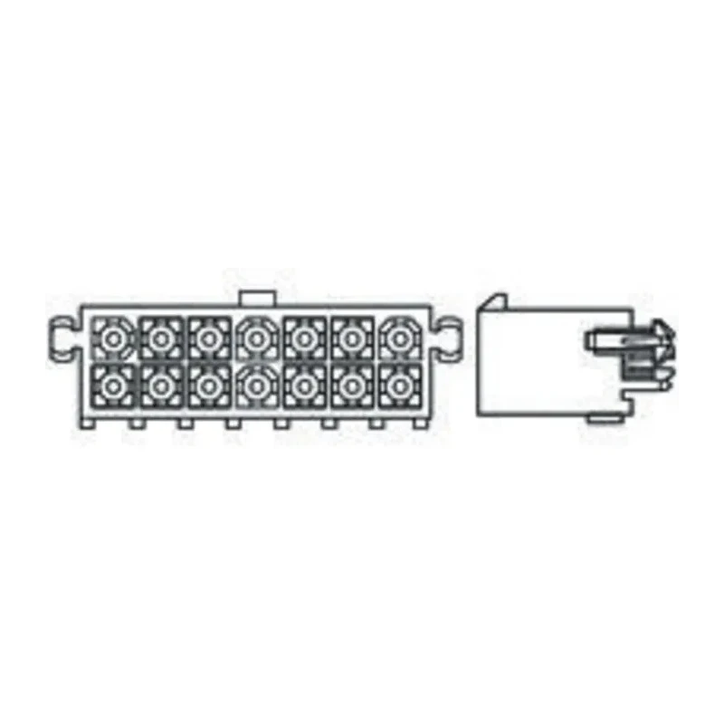 TE Connectivity Mini-Universal MATE-N-LOK Series Straight Through Hole PCB Header, 16 Contacts, 4.14 mm Pitch, 2 1-794068-0