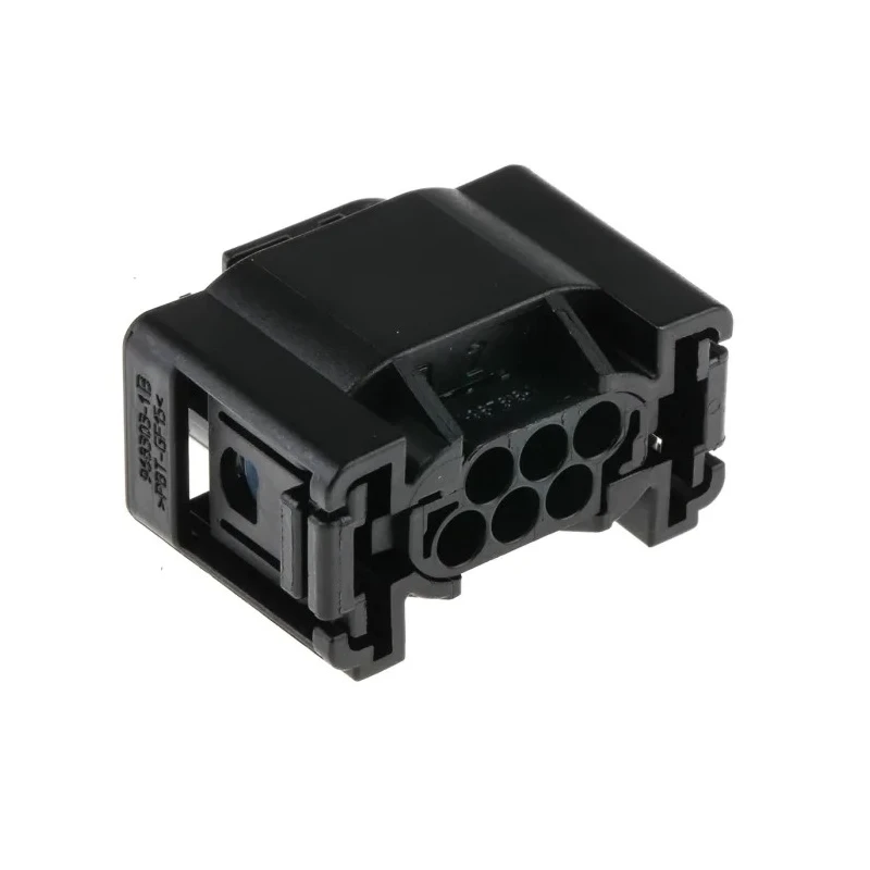 TE Connectivity Micro Quadlok System Automotive Connector Female Black Cable 6 Way Crimp Termination 1-967616-1