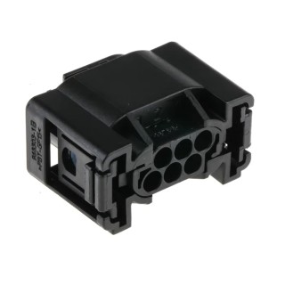 TE Connectivity Micro Quadlok System Automotive Connector Female Black Cable 6 Way Crimp Termination 1-967616-1