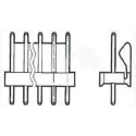 TE Connectivity MTA-156 Series Straight Through Hole Pin Header 7 Contact 3.96 mm Pitch 1 Row Unshrouded 640388-7