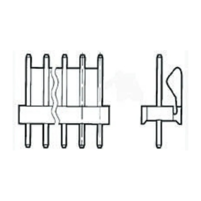 TE Connectivity MTA-156 Series Straight Through Hole Pin Header 7 Contact 3.96 mm Pitch 1 Row Unshrouded 640388-7