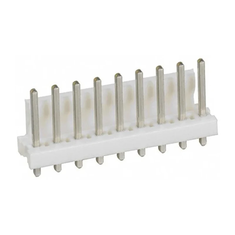TE Connectivity MTA-156 Series Straight Through Hole Pin Header, 9 Contact, 3.96 mm Pitch, 1 Row, Unshrouded 640445-9