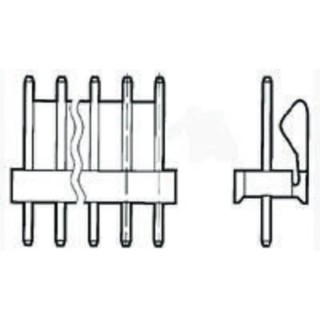 TE Connectivity MTA-156 Series Straight Through Hole Pin Header 7 Contact 3.96 mm Pitch 1 Row Unshrouded 640388-7