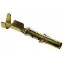 TE Connectivity Miniature Rectangular Series Female Crimp Terminal , 9A Current, 26-18 AWG, Gold Plated Phosphor 641300-2