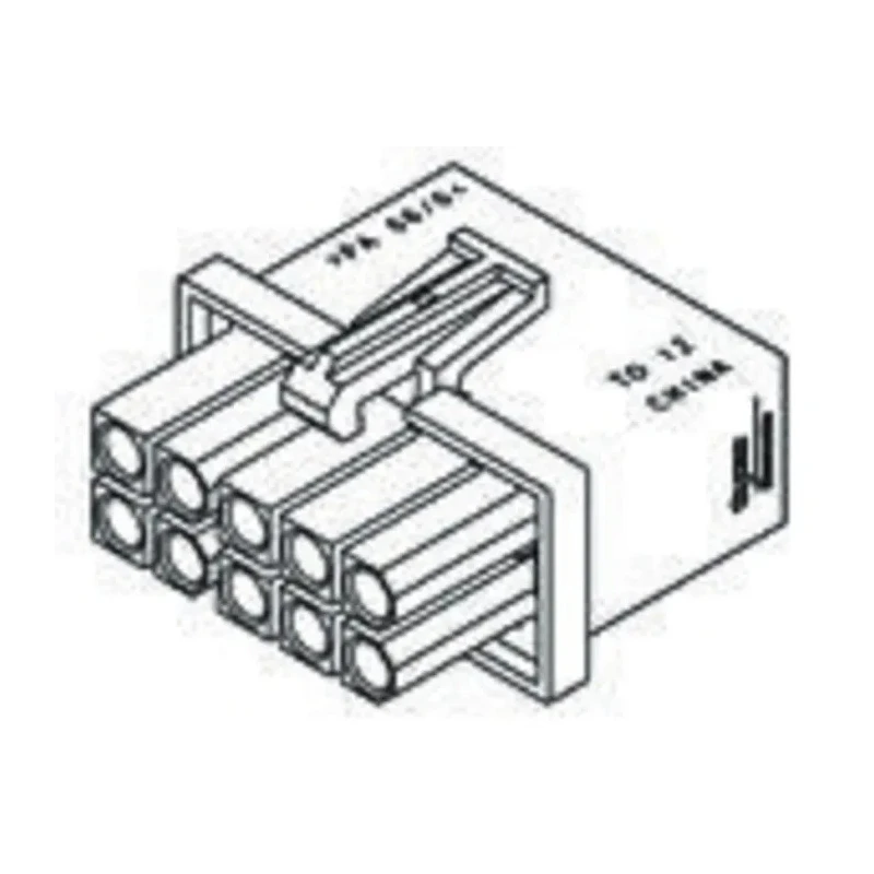 TE Connectivity Mini-Universal MATE-N-LOK Male Connector Housing 4.14 mm Pitch 14 Way 2 Row Straight 770582-1