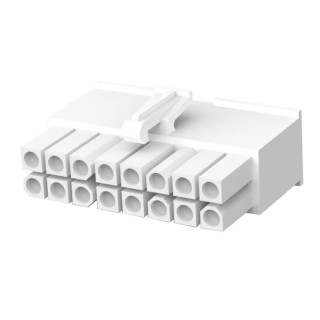 TE Connectivity Mini-Universal MATE-N-LOK Male Connector Housing 4.14 mm Pitch 16 Way 2 Row Straight 770583-1