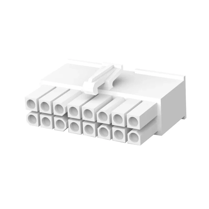 TE Connectivity Mini-Universal MATE-N-LOK Male Connector Housing 4.14 mm Pitch 16 Way 2 Row Straight 770583-1