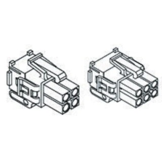 TE Connectivity Mini-Universal MATE-N-LOK II Male Connector Housing 6 Way 2 Row 4.14 mm Pitch 794190-1