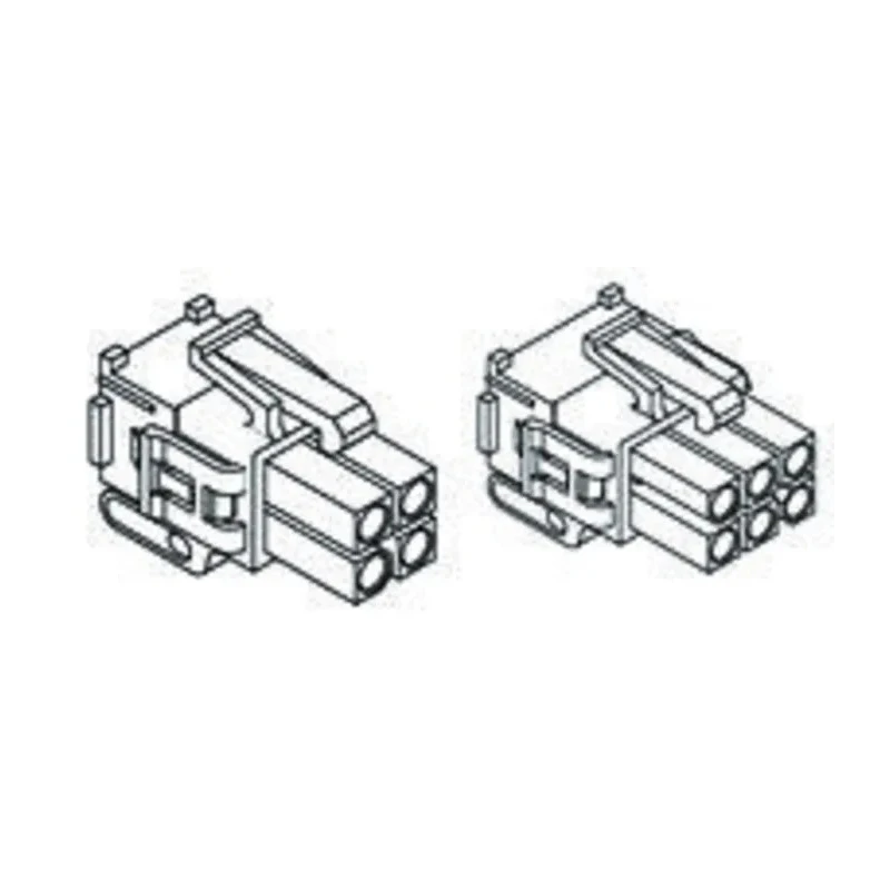 TE Connectivity Mini-Universal MATE-N-LOK II Male Connector Housing 6 Way 2 Row 4.14 mm Pitch 794190-1