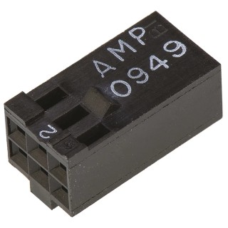 TE Connectivity AMPMODU MOD IV Female Connector Housing 2.54 mm Pitch, 6 Way, 2 Row Straight 87631-2