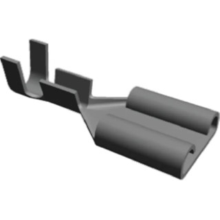 TE Connectivity FASTON .250 Yellow Uninsulated Female Spade Connector, Crimp, 6.35 x 0.8 mm Tab Size 41772-1