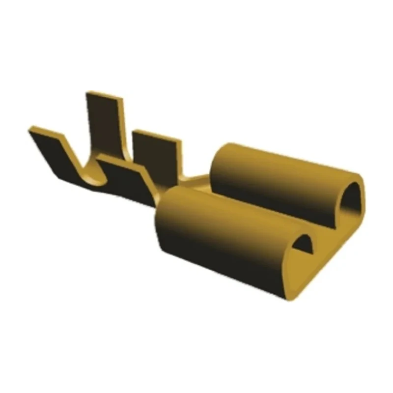 TE Connectivity FASTON 250 Yellow Uninsulated Female Spade Connector Crimp 6.35 x 0.8 mm Tab Size 170032-2