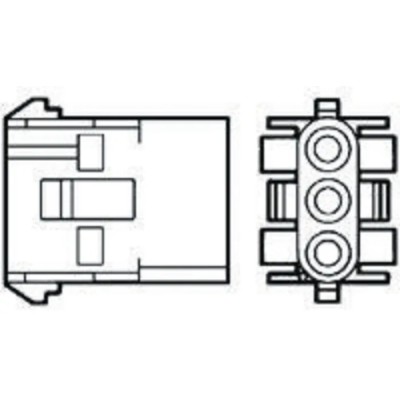 TE Connectivity Universal MATE-N-LOK Female Connector Housing 6.35 mm Pitch 8 Way 1 Row Straight 926308-3