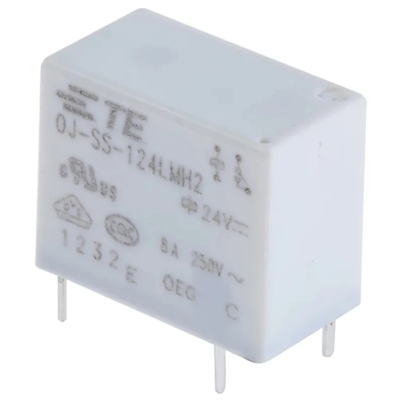 TE Connectivity PCB Power Relay 24V DC Coil 8A Switching Current SPST OJ-SS-124LMH2,005