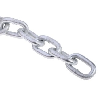 RS PRO Galvanised Steel Chain, 10 m Length, 25 mm Link Width, 6.6 mm Link Diameter, Load Capacity 145 kg 750-468