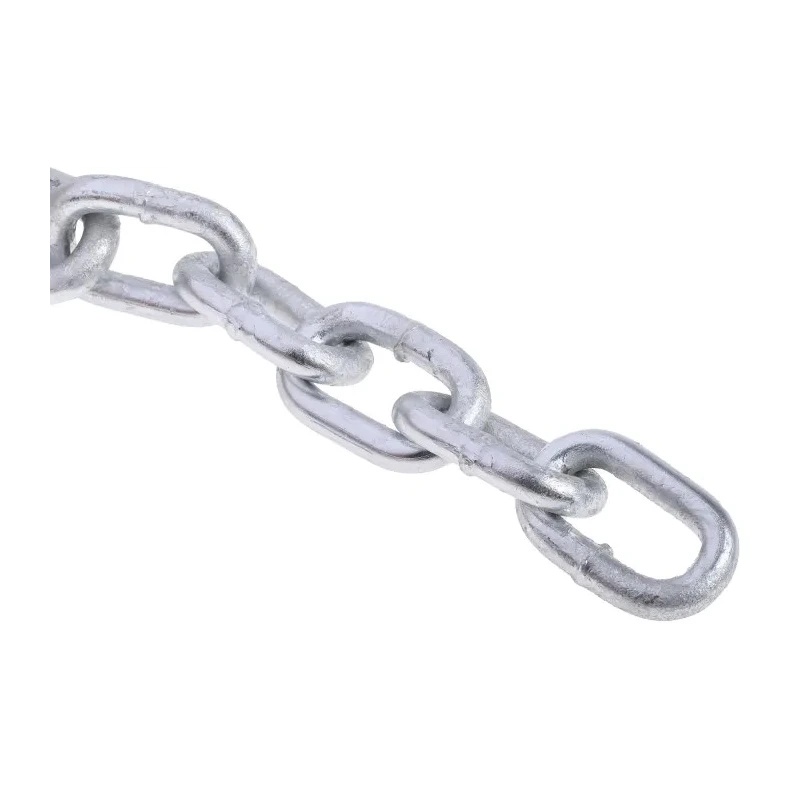 RS PRO Galvanised Steel Chain, 10 m Length, 25 mm Link Width, 6.6 mm Link Diameter, Load Capacity 145 kg 750-468