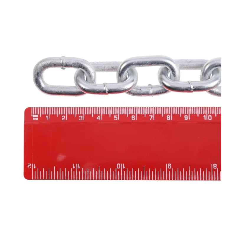 RS PRO Galvanised Steel Chain, 10 m Length, 25 mm Link Width, 6.6 mm Link Diameter, Load Capacity 145 kg 750-468
