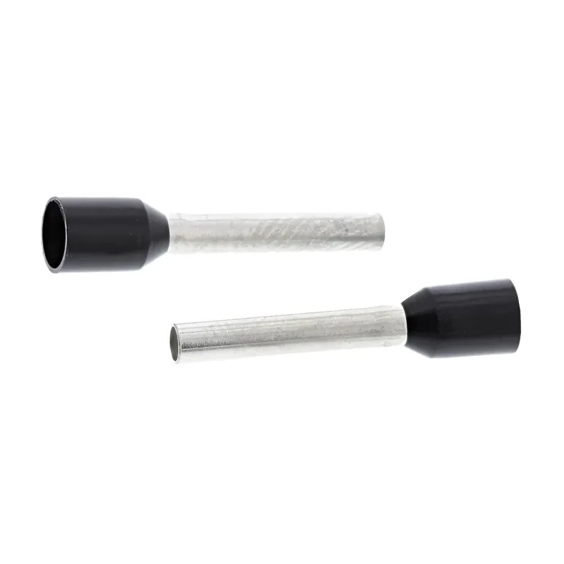 TE Connectivity Insulated Crimp Bootlace Ferrule 12 mm Pin Length 1.7 mm Pin Diameter Black to 16 AWG Wire Size 1-966067-4