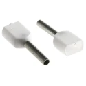 TE Connectivity Insulated Crimp Bootlace Ferrule, 8 mm Pin Length, 1.4 mm Pin Diameter, White, 20 AWG Wire Size 966144-1