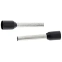 TE Connectivity Insulated Crimp Bootlace Ferrule, 12 mm Pin Length, 1.7 mm Pin Diameter, Black to 16 AWG Wire Size 1-966067-4