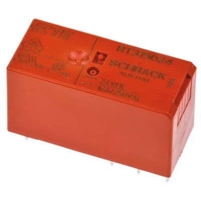 TE Connectivity PCB Power Relay 24V dc Coil 16A Switching Current SPDT RT315024