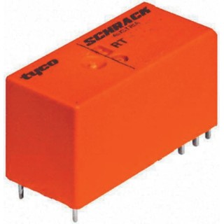 TE Connectivity PCB Power Relay 5V dc Coil 8A Switching Current DPDT RT424A05