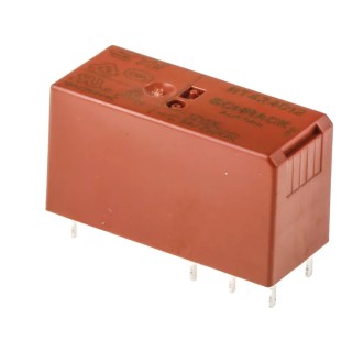 TE Connectivity PCB Power Relay 12V DC Coil 8A Switching Current DPDT RT424012
