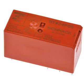TE Connectivity PCB Power Relay 5V DC Coil 8A Switching Current Silver Alloy Contacts DPDT RT424F05