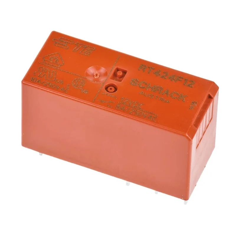 TE Connectivity PCB Power Relay 12V DC Coil 15A Switching Current DPDT RT424F12
