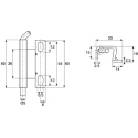 Steinbach & Vollman Steel Concealed Hinge with Fixed Pin 60 mm x 33 mm x 2.5 mm 825-821