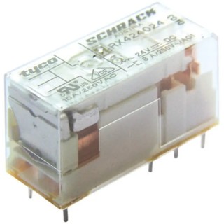 TE Connectivity PCB Power Relay 6V DC Coil 8A Switching Current DPDT RX424006